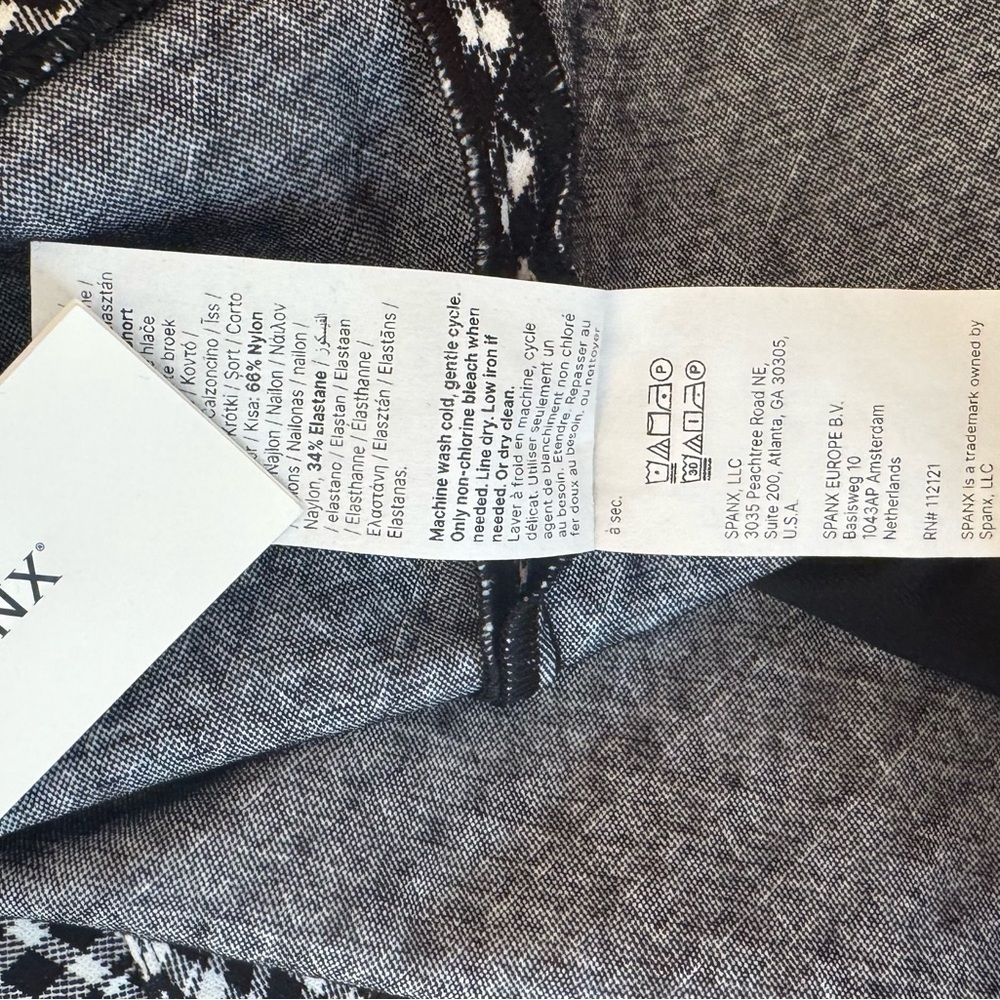 SPANX Ponte Wrap Mini Skort in Classic Black Plaid - Picture 12 of 15